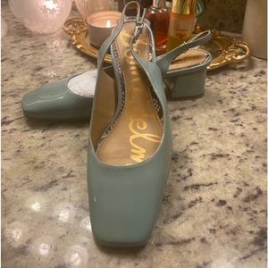 Sam Edelman blue patent sling backs size 8